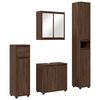 vidaXL Badkamermeubelset met lade 4 pcs Bruin Eiken Bewerkt hout