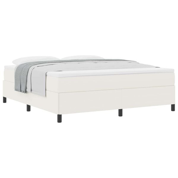 vidaXL Boxspringbed Cr&egrave;me 180 x 200 cm Katoen Stof