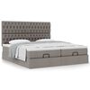 vidaXL Ottoman bed met matrassen 180x200cm stof taupe