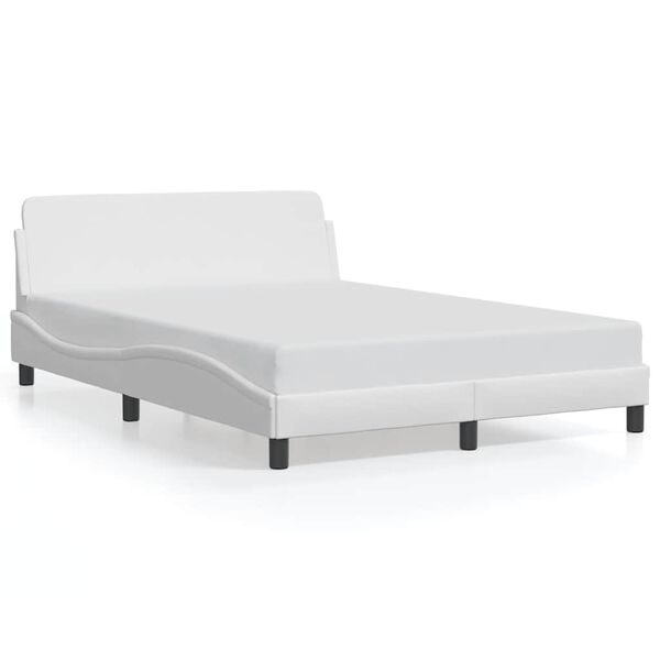 vidaXL Bedframe "Dover" kunstleer wit 140x200 cm