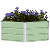 vidaXL Plantenbak Pastel Groen 129 x 129 x 45 cm Staal