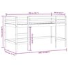 vidaXL Kinderhoogslaper met gordijnen 90x200 cm grenenhout roze