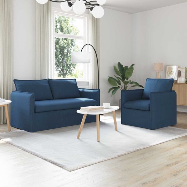 vidaXL Bank 2 pcs Blauw