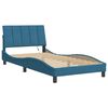 vidaXL Bedframe met LED zonder matras "Hanko" fluweel blauw 100x200 cm