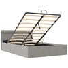 vidaXL Bedframe met opbergruimte en LED stof lichtgrijs 120x200 cm