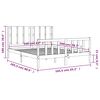 vidaXL Bedframe zonder matras massief grenenhout wit 160x200 cm