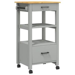 vidaXL Keukentrolley MONZA 48x40x88,5 cm massief grenenhout