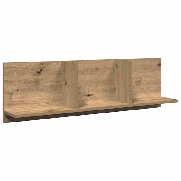 vidaXL Wandkast 100x16,5x30 cm bewerkt hout artisanaal eikenkleurig