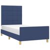 vidaXL Bedframe zonder matras 80x200 cm stof blauw