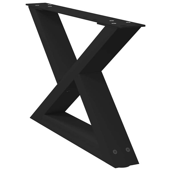 vidaXL Salontafelpoten 2 st 60x(30-31,3) cm staal zwart