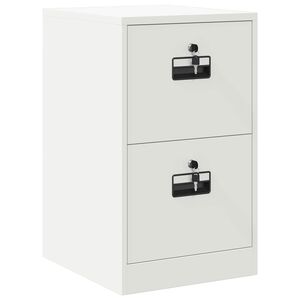 vidaXL Bestandenkast met lade Wit 44 x 50 x 74,5 cm Koudgewalst Staal