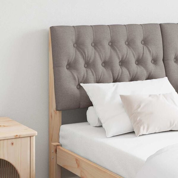 vidaXL Gestoffeerd hoofdbord Taupe 160 cm Massief grenenhout