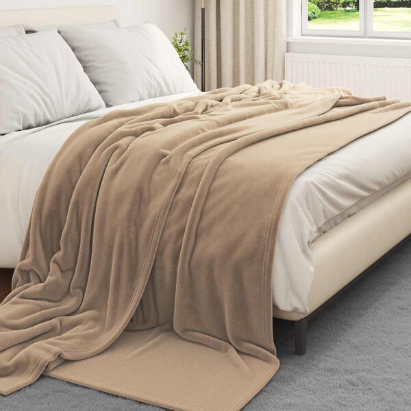 vidaXL Kleden 6 pcs Kameel 220 x 240 cm Fleece