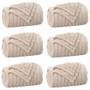 vidaXL Kleden 6 st Beige 200 x 150 cm 4.75 kg Fleece