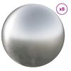 vidaXL Geborstelde Bal 8 st &Oslash; 5 cm zilver RVS 201