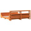 vidaXL Bedframe zonder matras massief grenenhout wasbruin 200x200 cm