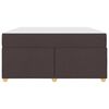 vidaXL Bedframe met matras Donkerbruin 140 x 200 cm Stof