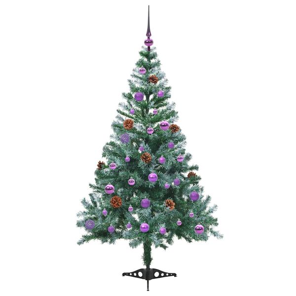 vidaXL Kunstkerstboom met 150 LED Groen 150 cm PVC en Staal