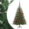 vidaXL Kunstkerstboom met kerstbal 150 cm 150 LED's Warmwit