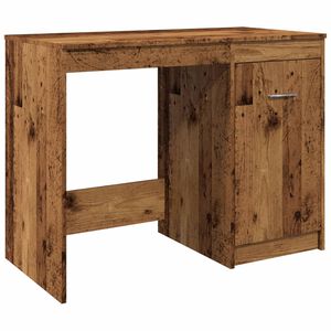vidaXL Bureau 100x50x76 cm bewerkt hout oud houtkleurig