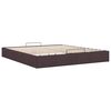 vidaXL Bedframe zonder matras 200x200 cm stof donkerbruin