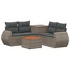 vidaXL Bankstel 6 st Grijs en Donkergrijs Poly Rattan en Staal
