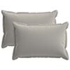 vidaXL Kussensloop 2 st HOUTEN Grijs 30 x 50 cm Polyester