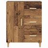 vidaXL Dressoir met lade Oud hout 34 x 69.5 x 90 cm Bewerkt hout