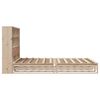 vidaXL Bed met boekenkast zonder matras massief hout 150x200 cm
