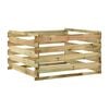 vidaXL Tuincompostbak gelat 120x120x70 cm ge&iuml;mpregneerd grenenhout