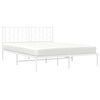 vidaXL Bedframe met hoofdbord metaal wit 150x200 cm