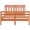 vidaXL Bedframe met hoofdeinde Wasbruin 140 x 200 cm