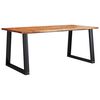 vidaXL Eettafel met natuurlijke rand 180x90x75 cm massief acaciahout