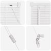 vidaXL Venetiaanse Blind Verstelbaar Wit 150 x 90 cm PVC