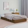 vidaXL Bedframe massief hout honingbruin 75x190 cm