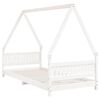 vidaXL Kinderbedframe 90x200 cm massief grenenhout wit
