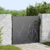 vidaXL Tuinpoort met slot Zwart 85 x 100 cm Poedergecoat staal