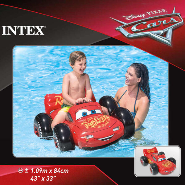 Intex Opblaasauto Cars 84x109x41 cm rood