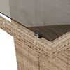 vidaXL 9-delige Tuinset met kussens poly rattan gemengd beige