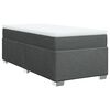 vidaXL Boxspring met matras stof donkergrijs 90x190 cm