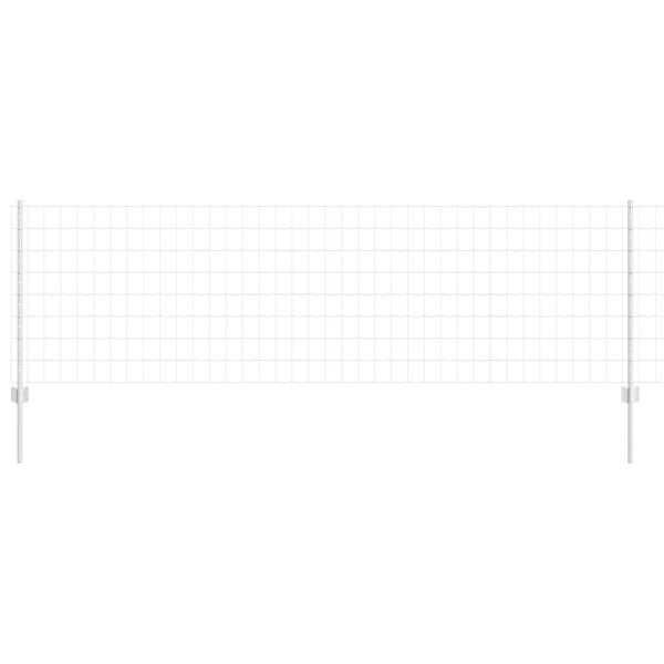 vidaXL Hek en paal Zilver 0,8 x 10 m Staal