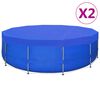 vidaXL Zwembadhoezen 2 st rond 90 g/m&sup2; 460 cm PE