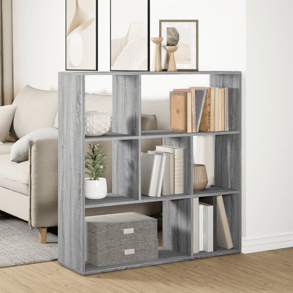 vidaXL Kamerscherm / boekenkast 102x29x103,5 cm hout grijs sonoma
