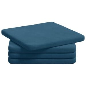 vidaXL Zitkussens 4 pcs Blauw 40 x 40 x 3 cm Fluweel