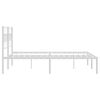 vidaXL Bedframe met hoofdbord metaal wit 120x190 cm