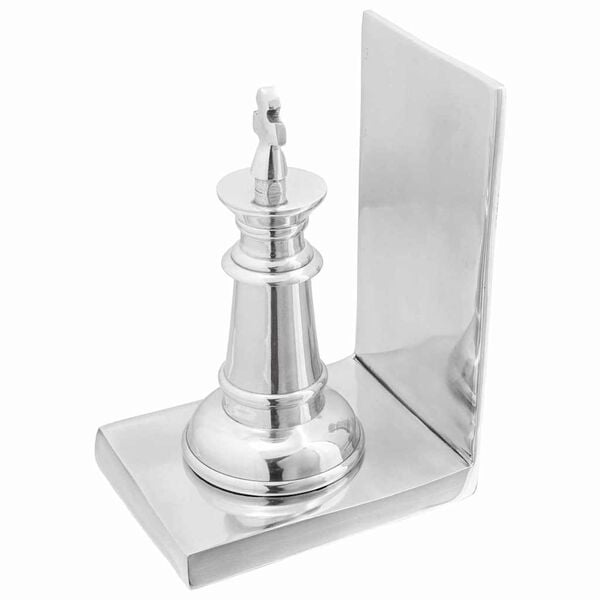 vidaXL Boekensteunen 2 pcs Zilver 11 x 12 x 19.5 cm Aluminium