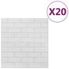 vidaXL 3D-behang zelfklevend 20 st bakstenen wit