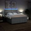 vidaXL Boxspring met matras stof lichtgrijs 180x200 cm