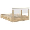 vidaXL Opslag bed met lade Sonoma Eiken 140 x 190 cm Bewerkt hout