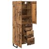 vidaXL Hoge kast met lade Oudhout 69,5 x 34 x 180 cm Bewerkt hout